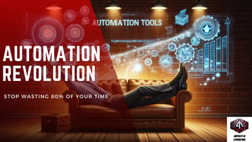 Automation Revolution man relaxing on couch and growing business